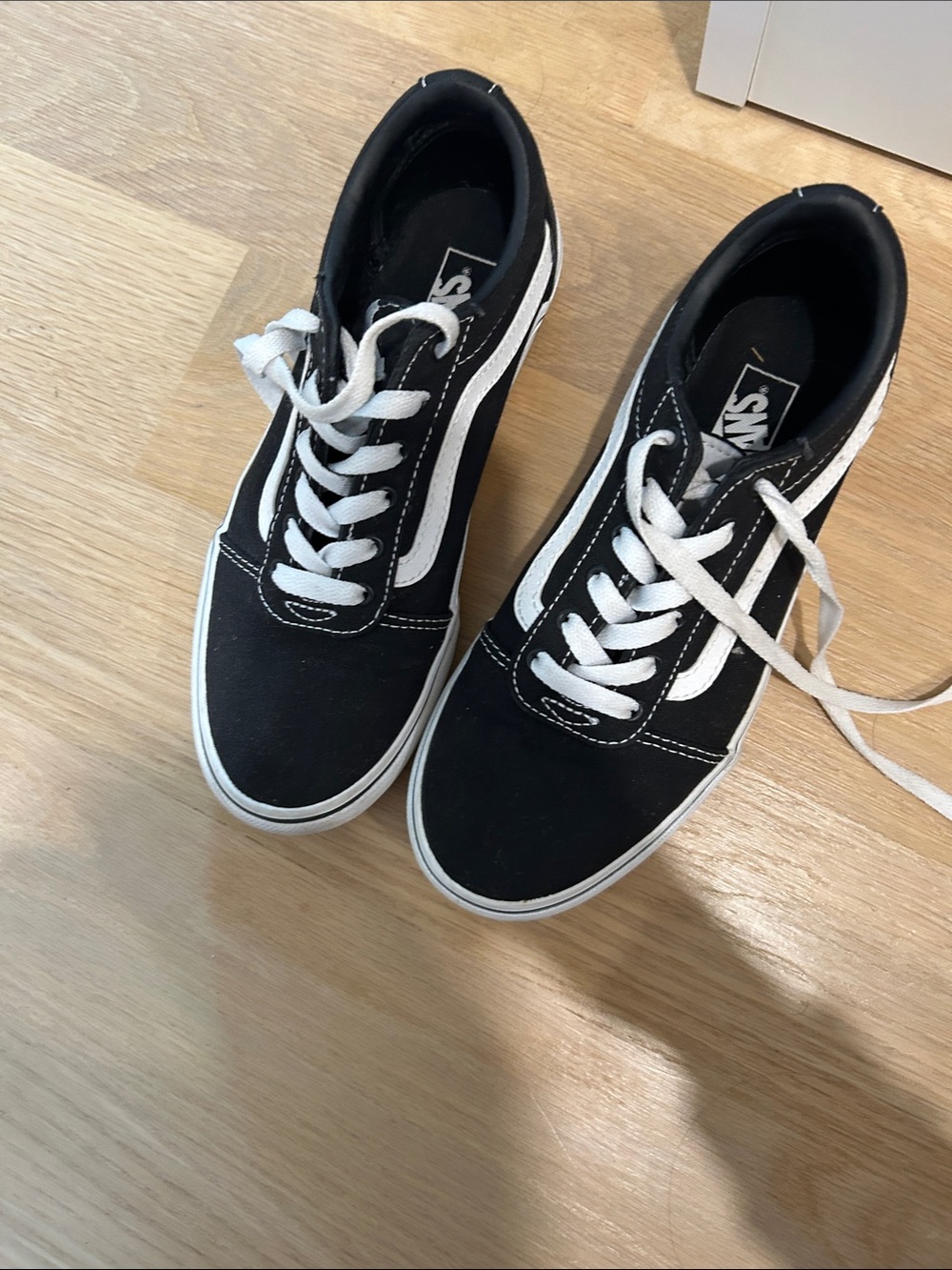 Vans Black and White Low-Top Skate Sneakers
